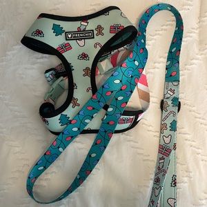 Christmas harness and leash